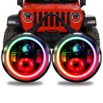 Wild Style Color Changing Halo LED Headlights for Jeep Wrangler