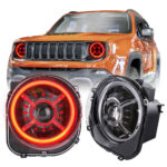 DOT Approved 2015-2021 Color Changing Jeep Renegade RGB Headlights Halo Lights